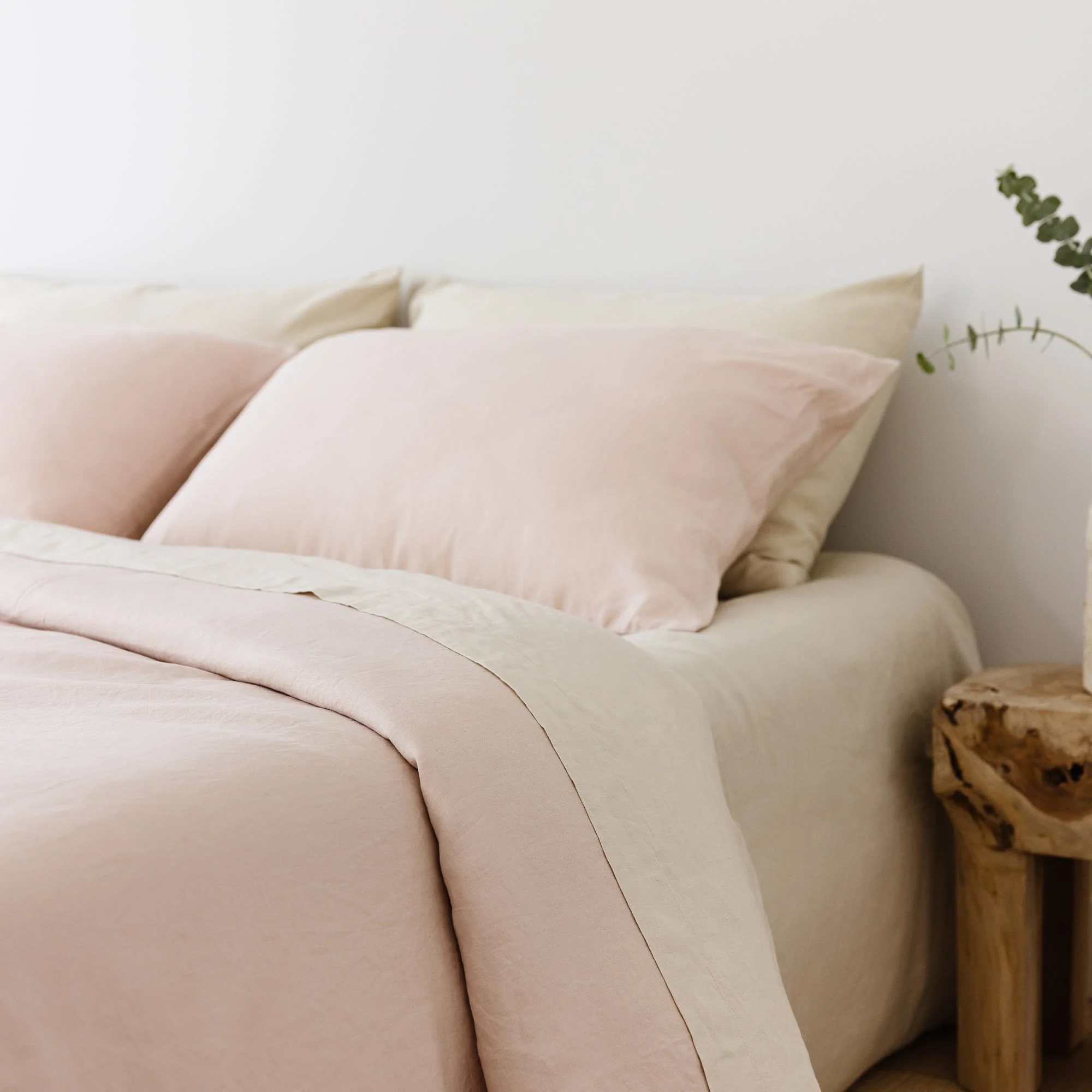 Oat Linen Fitted Sheet - Extra Deep Drop - Image 5