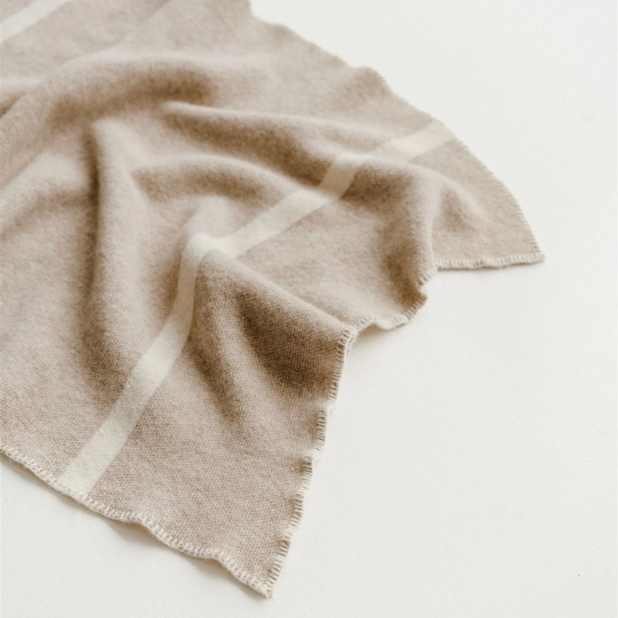 Oatmeal Wool Baby Blanket - Image 4