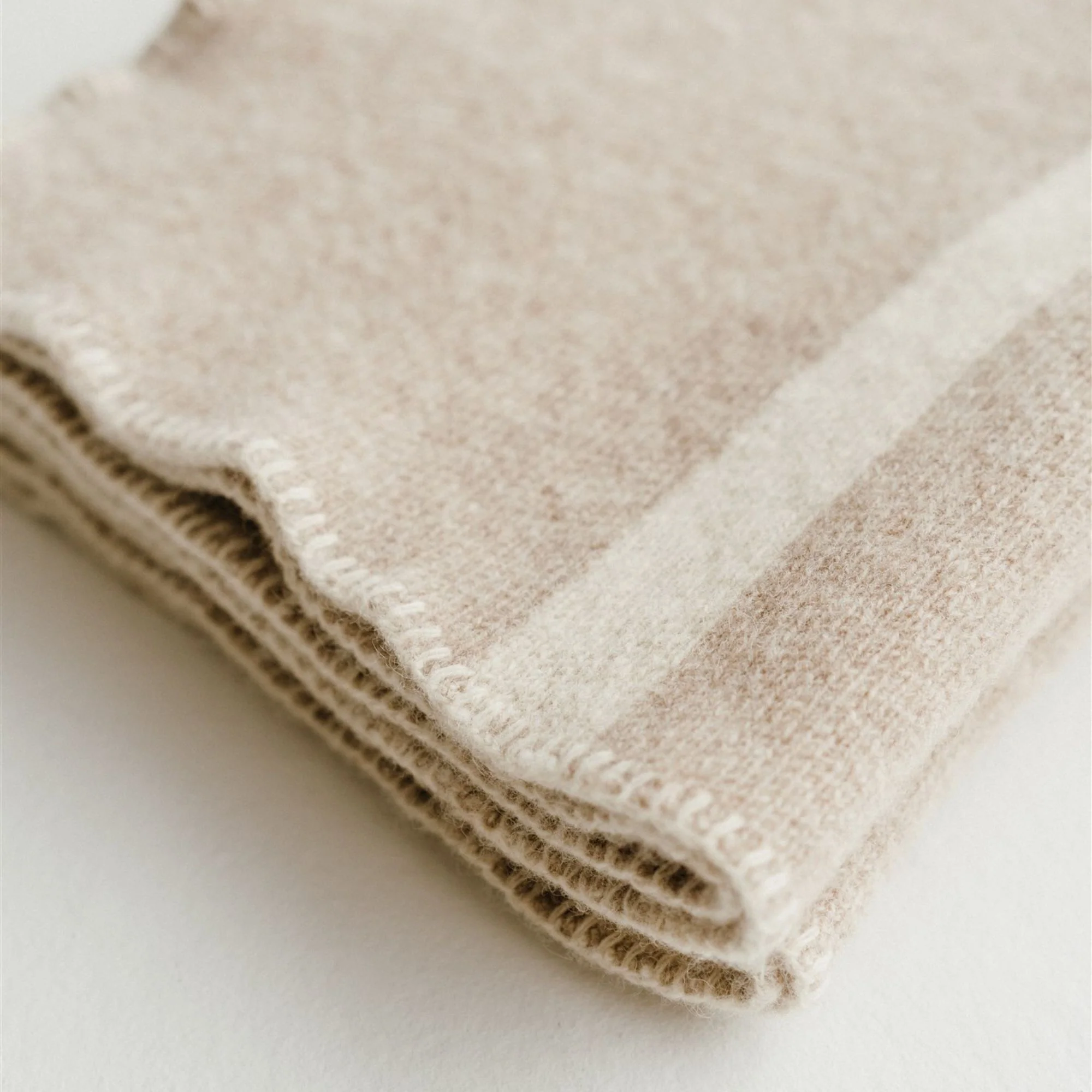 Oatmeal Wool Baby Blanket - Image 6