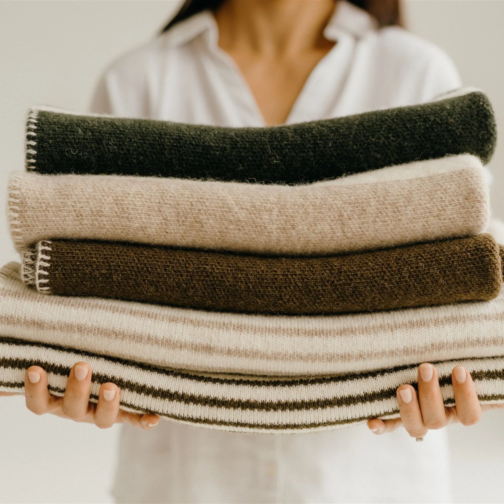 Oatmeal Wool Baby Blanket - Image 9
