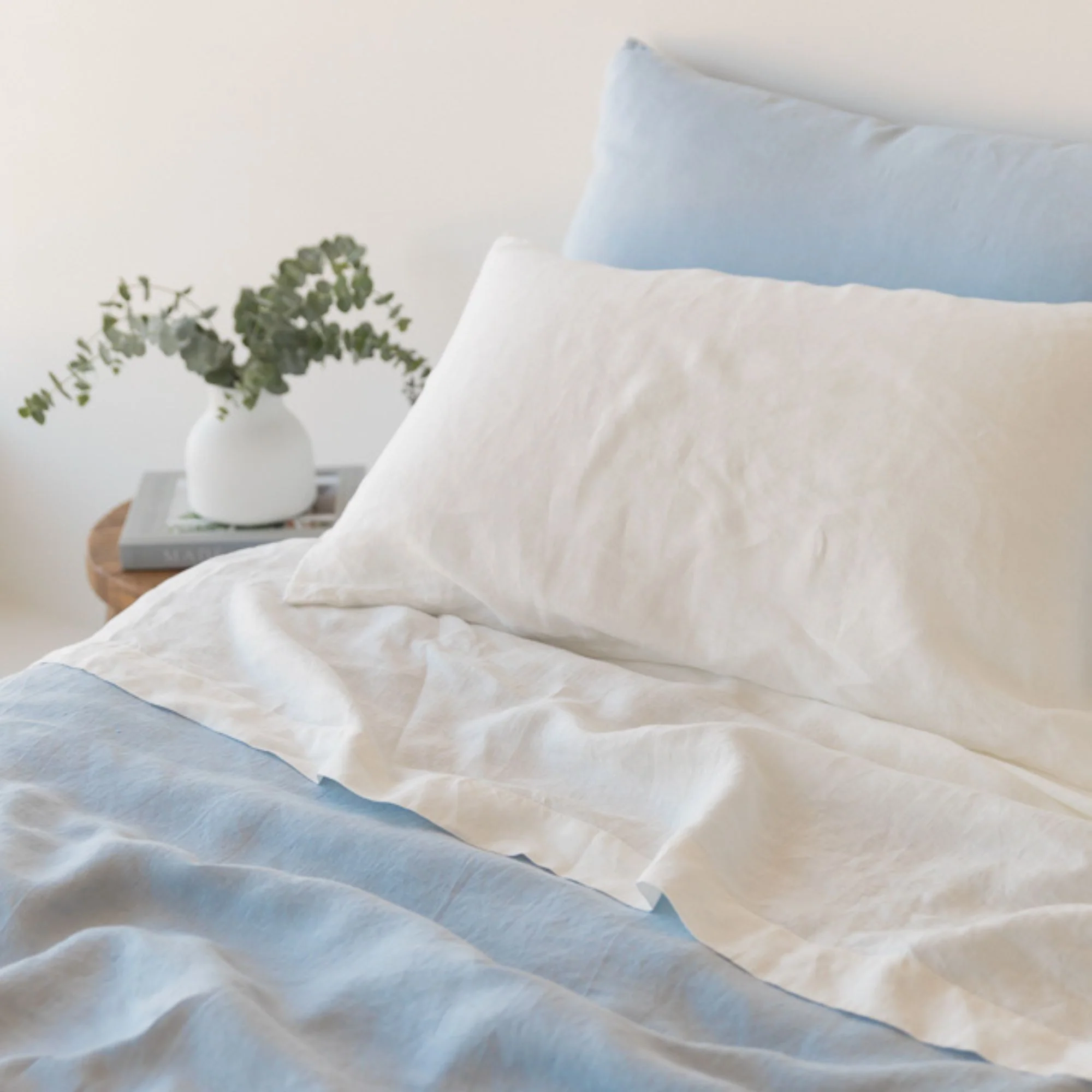 Off White Linen Pillowcases - Image 4