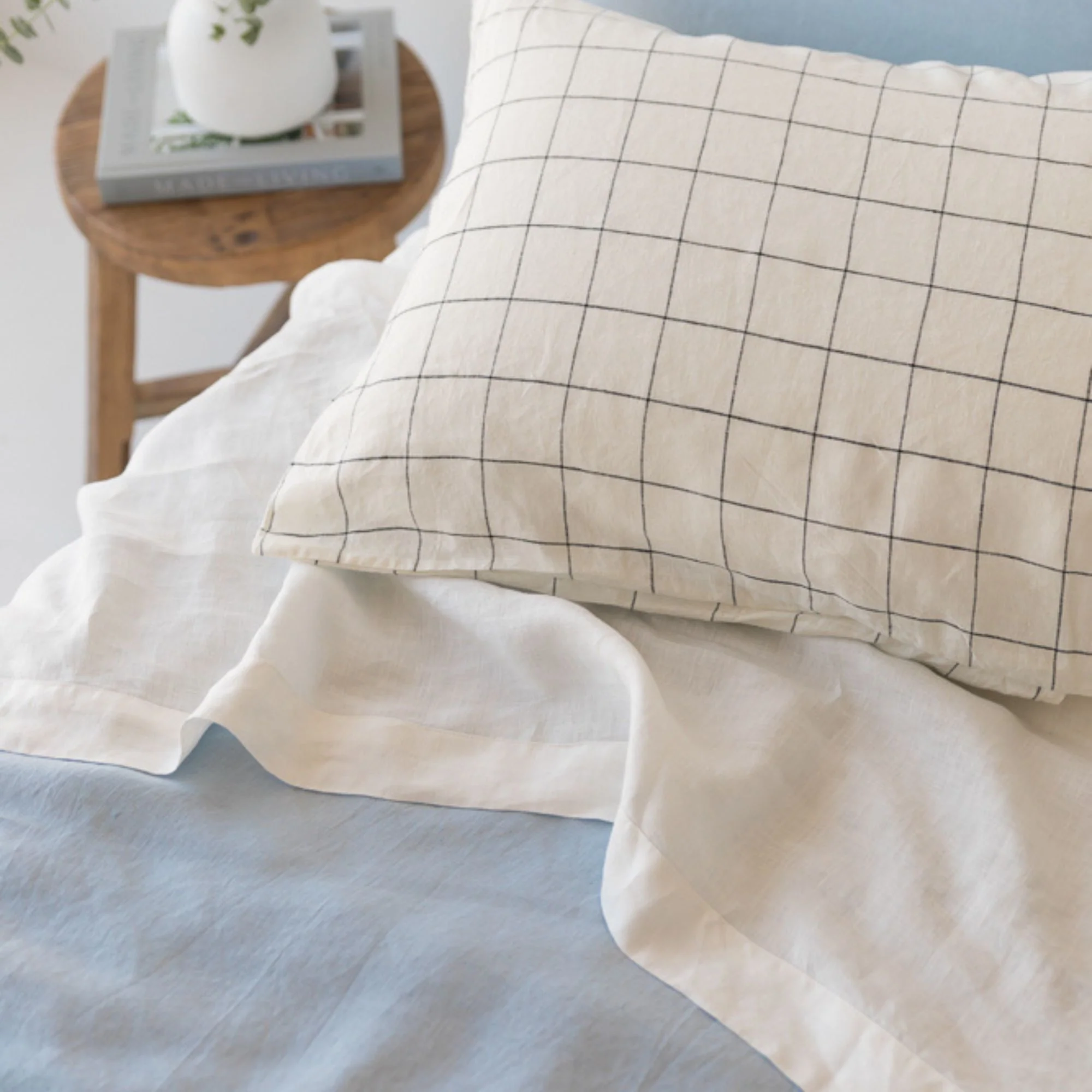 Off White Linen Sheet Set - Image 13