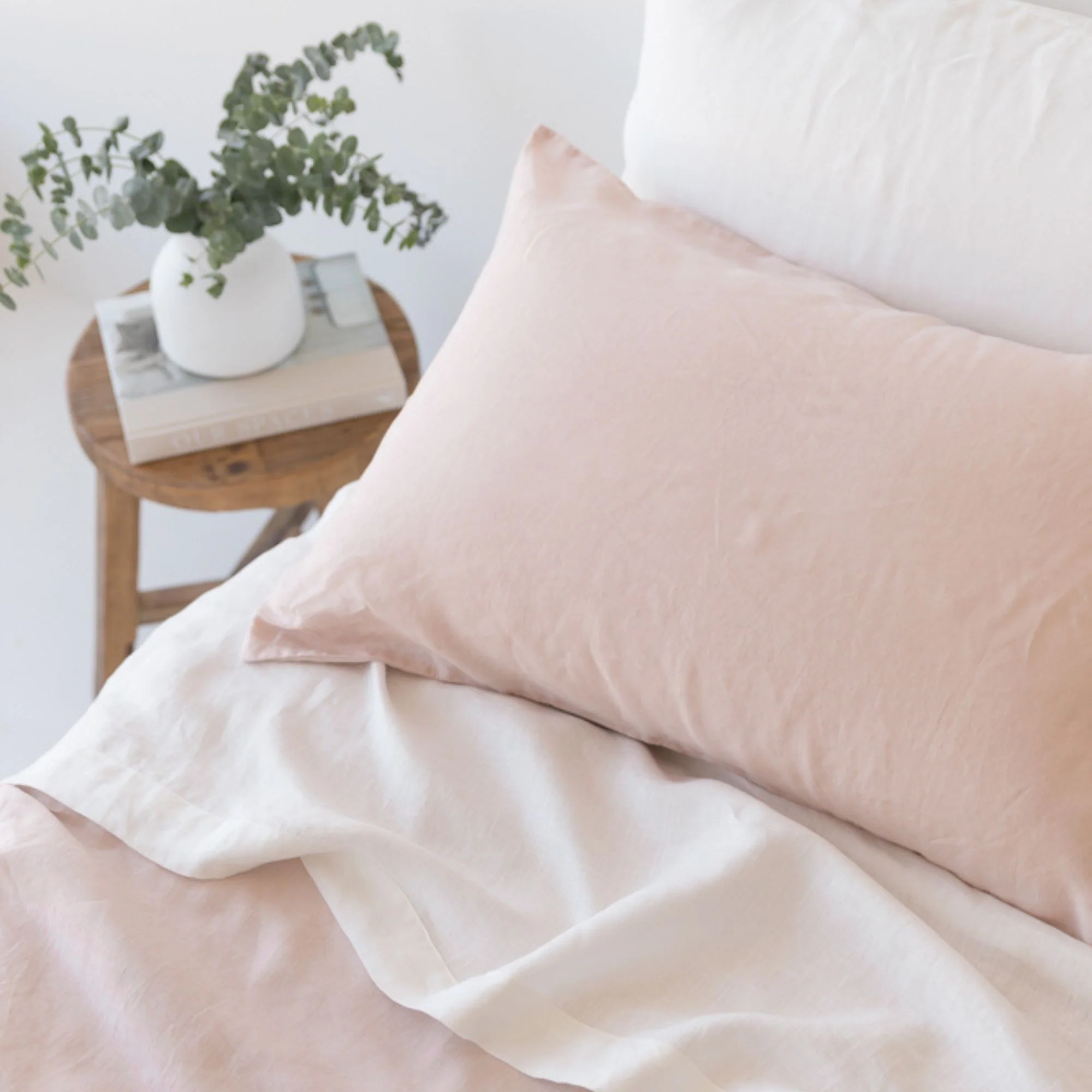 Off White Linen Sheet Set - Image 15