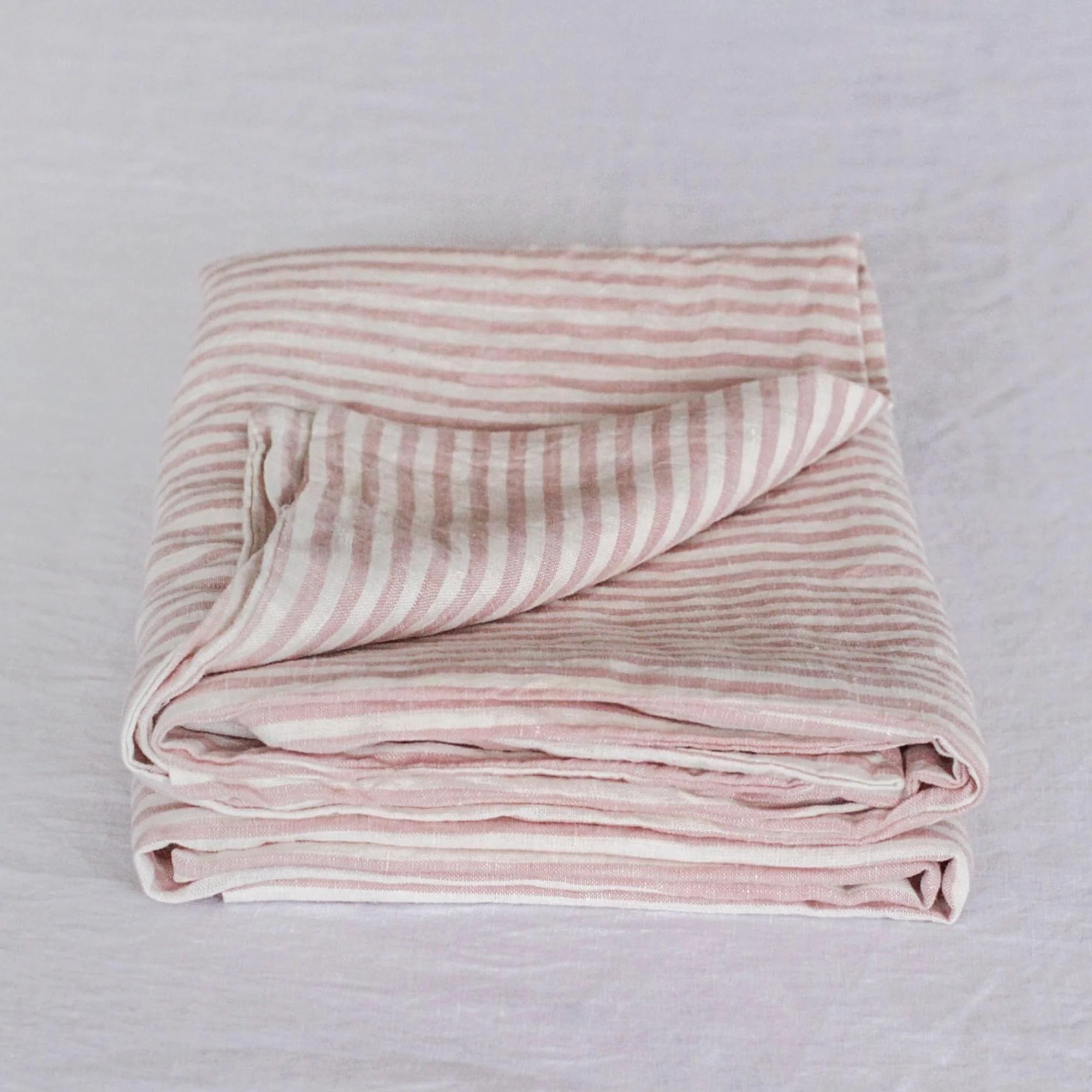 Pink Stripes Linen Pillowcases - Image 7