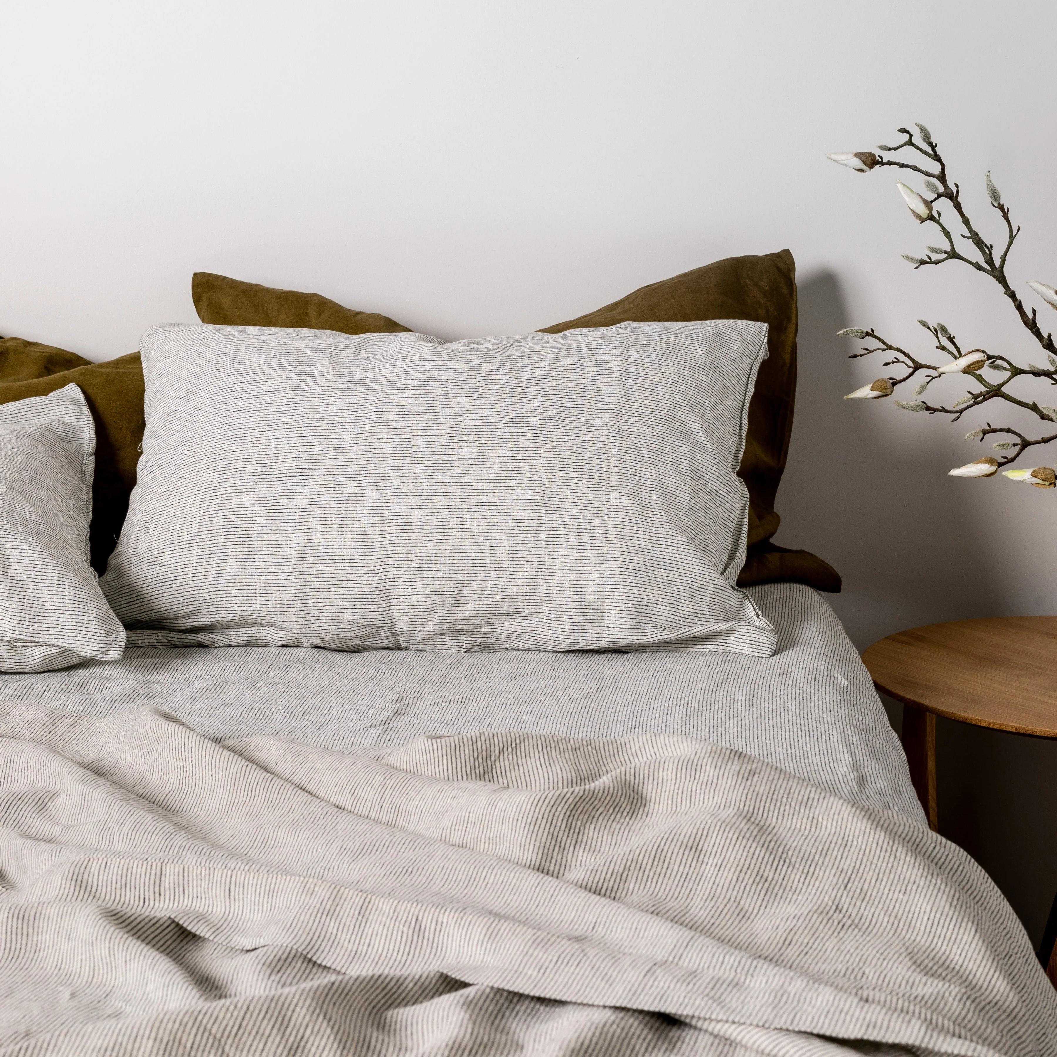 Pinstripes Linen Pillowcases - Image 10
