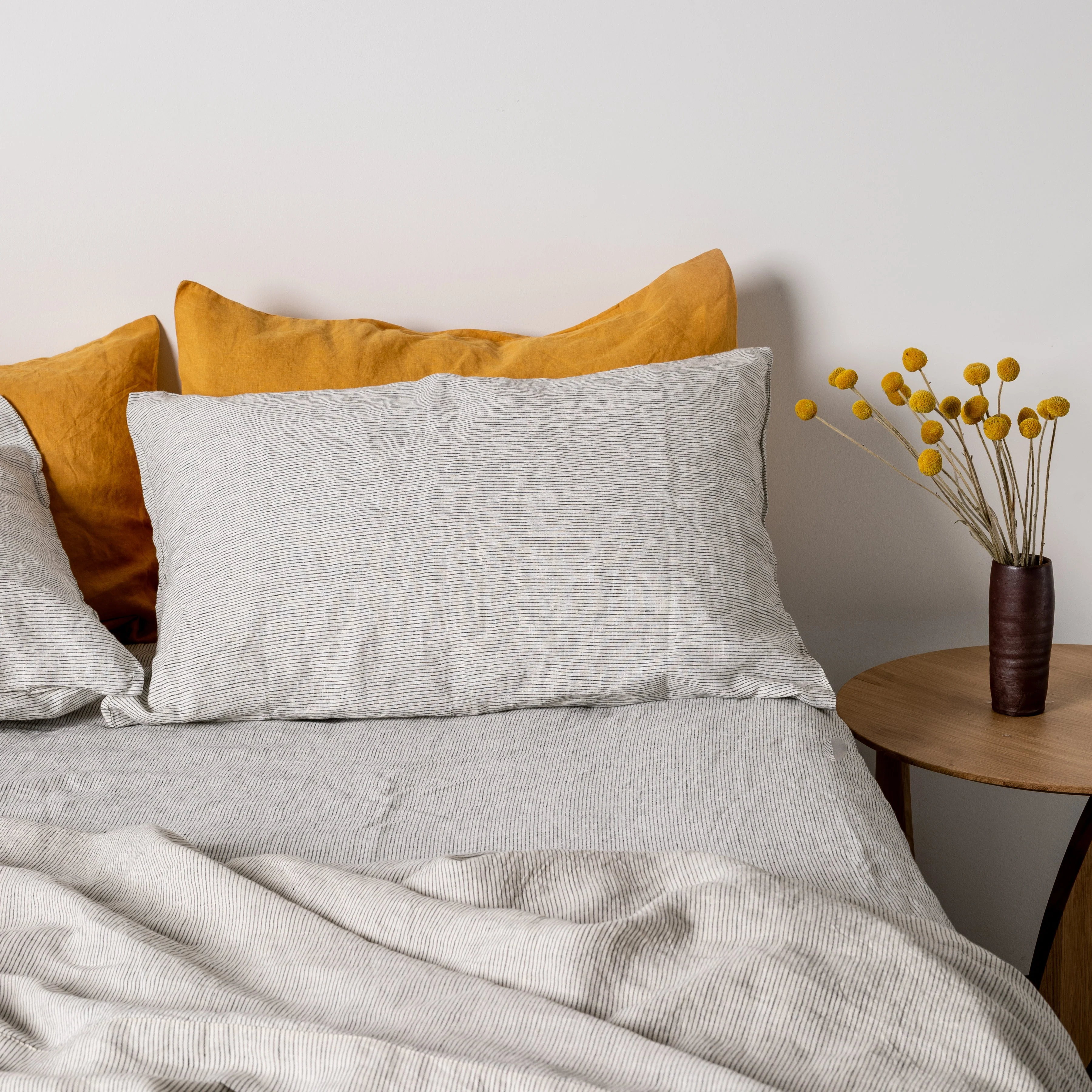 Pinstripes Linen Pillowcases - Image 8