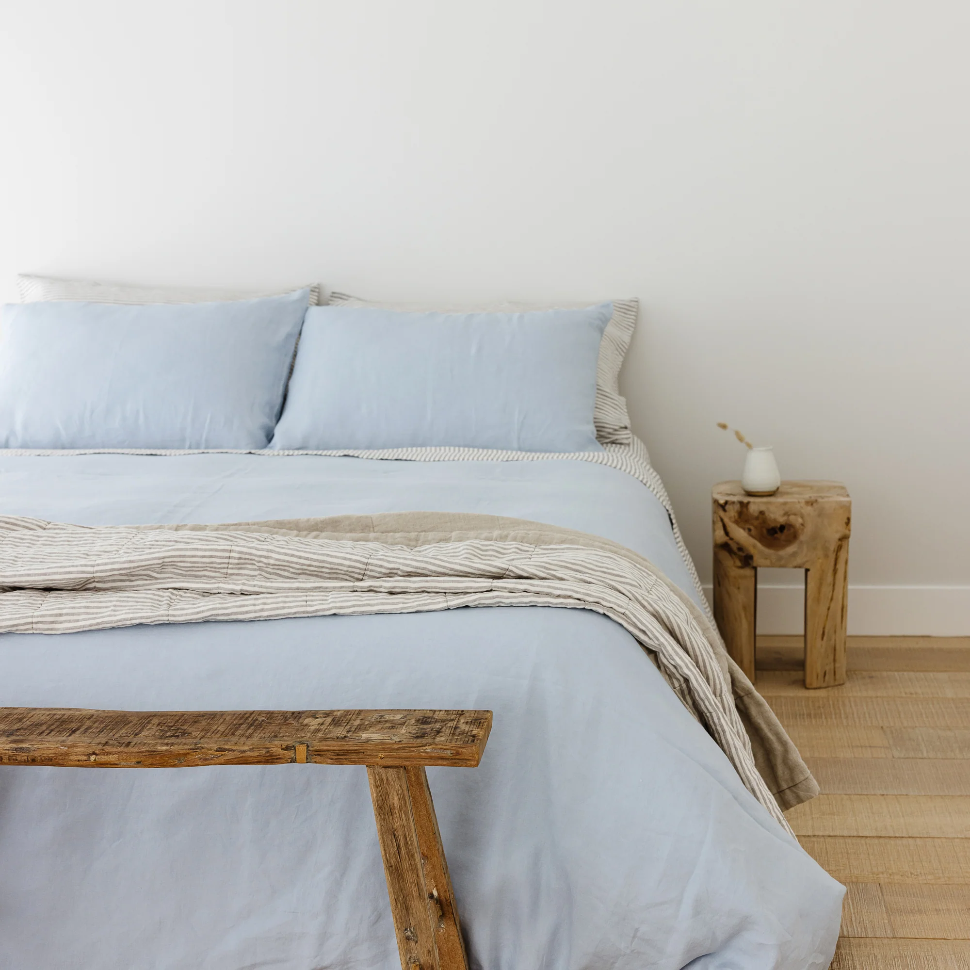Powder Blue Linen Duvet - Image 10