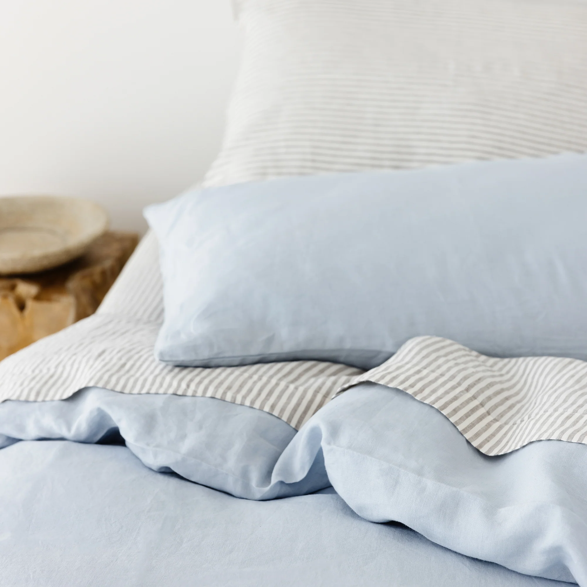 Powder Blue Linen Duvet - Image 8