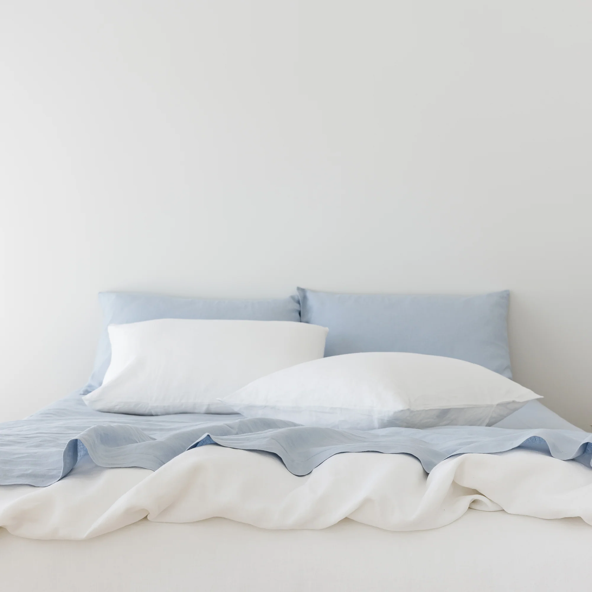 Powder Blue Linen Flat Sheet - Image 15