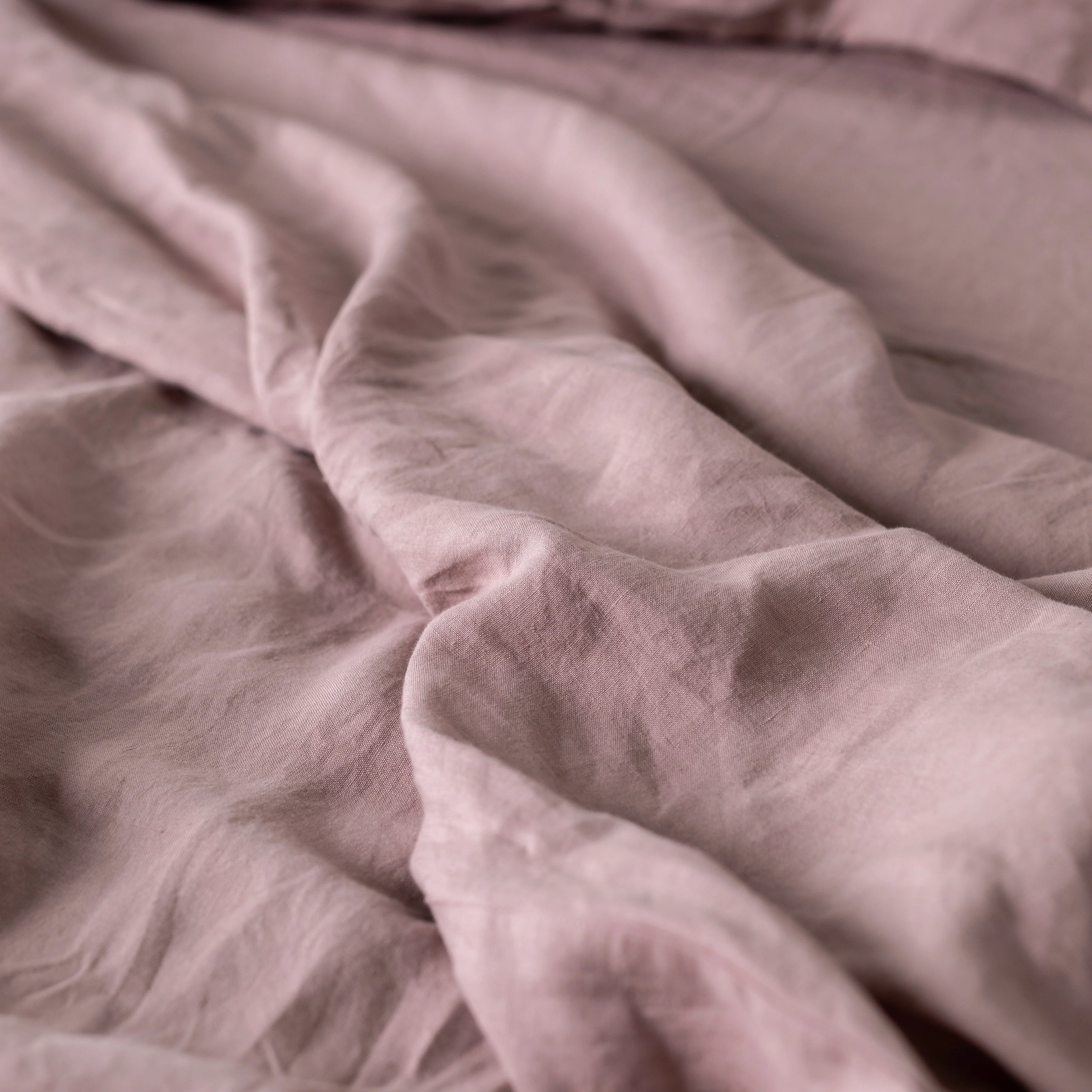 Rosewood Pink Linen Flat Sheet - Image 5