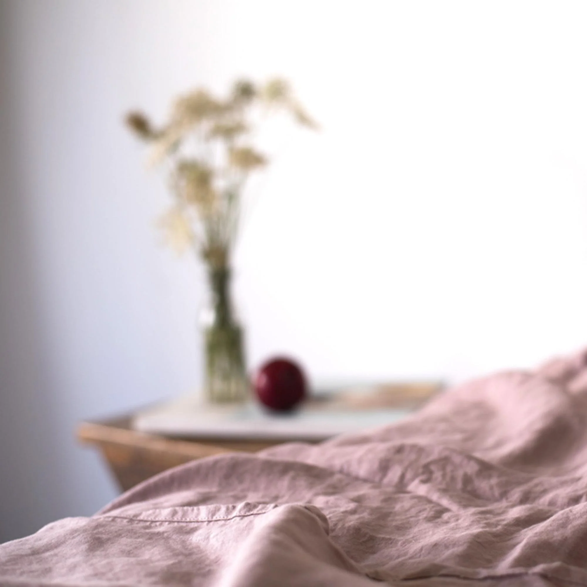 Rosewood Pink Linen Flat Sheet - Image 6