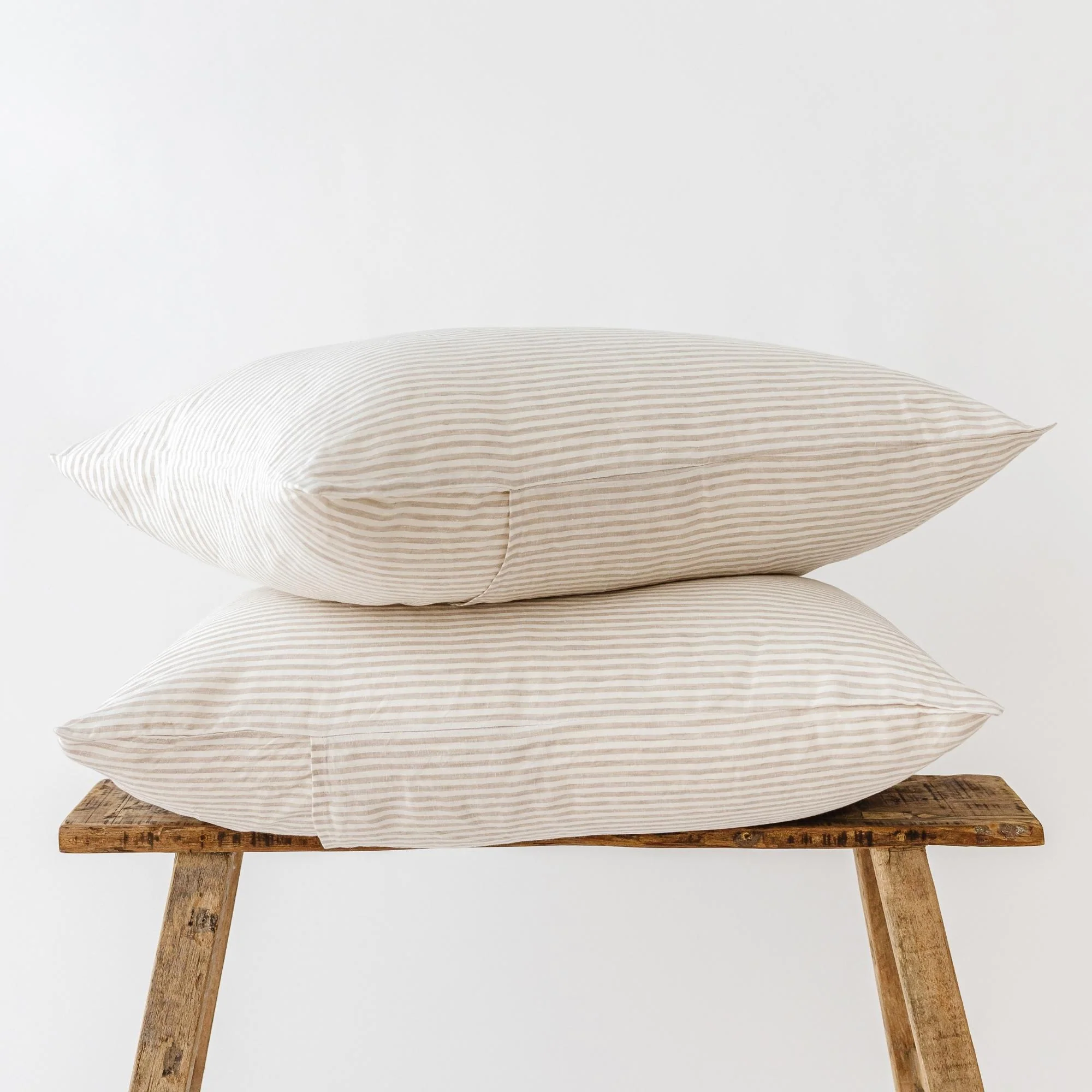 Sand Stripes Linen Pillowcases