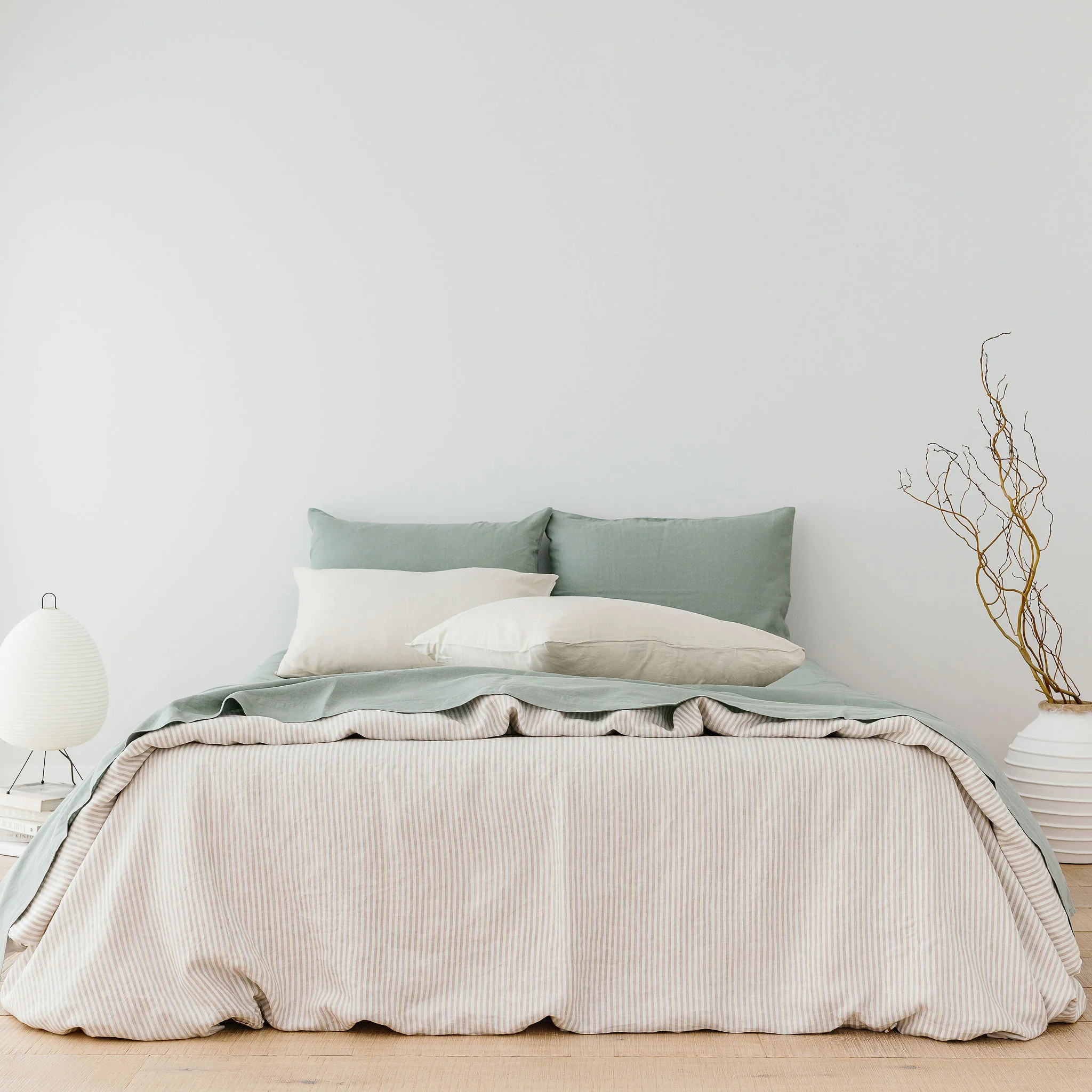 Sand Stripes Linen Duvet - Image 3