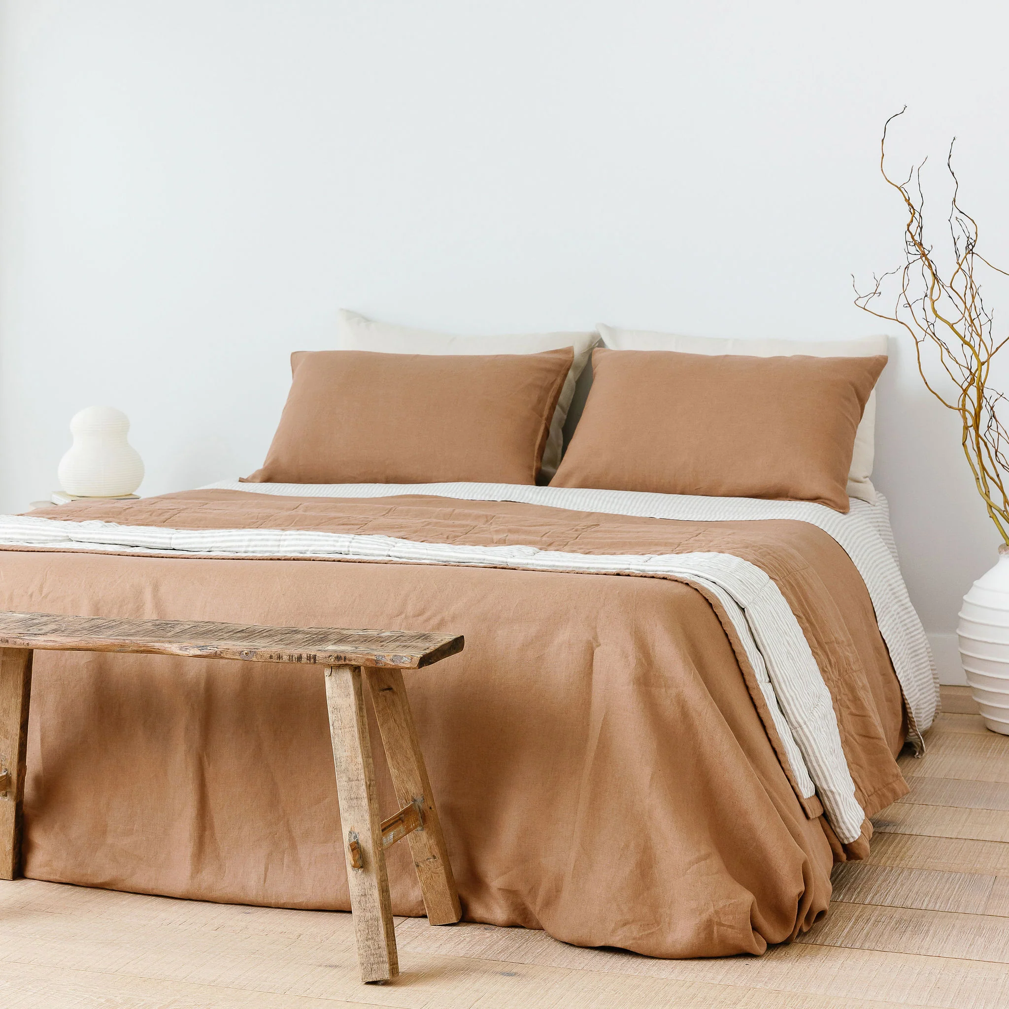 Sand Stripes Linen Sheet Set - Image 5