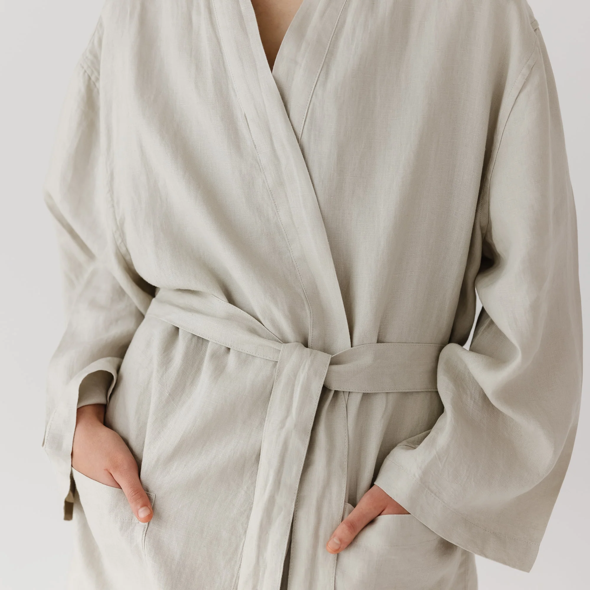 Stone Linen Robe - Image 4