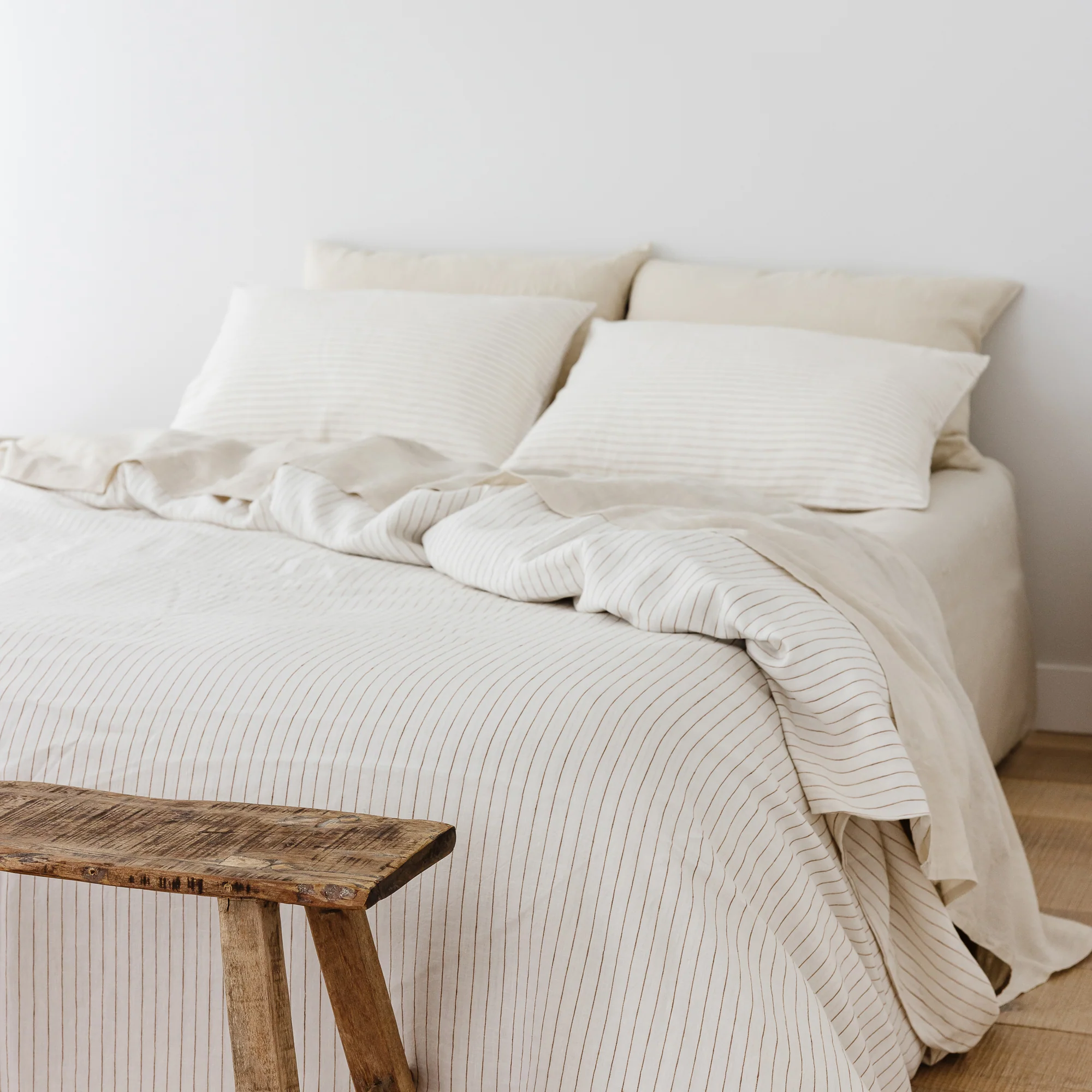 Tobacco Stripes Linen Duvet - Image 5
