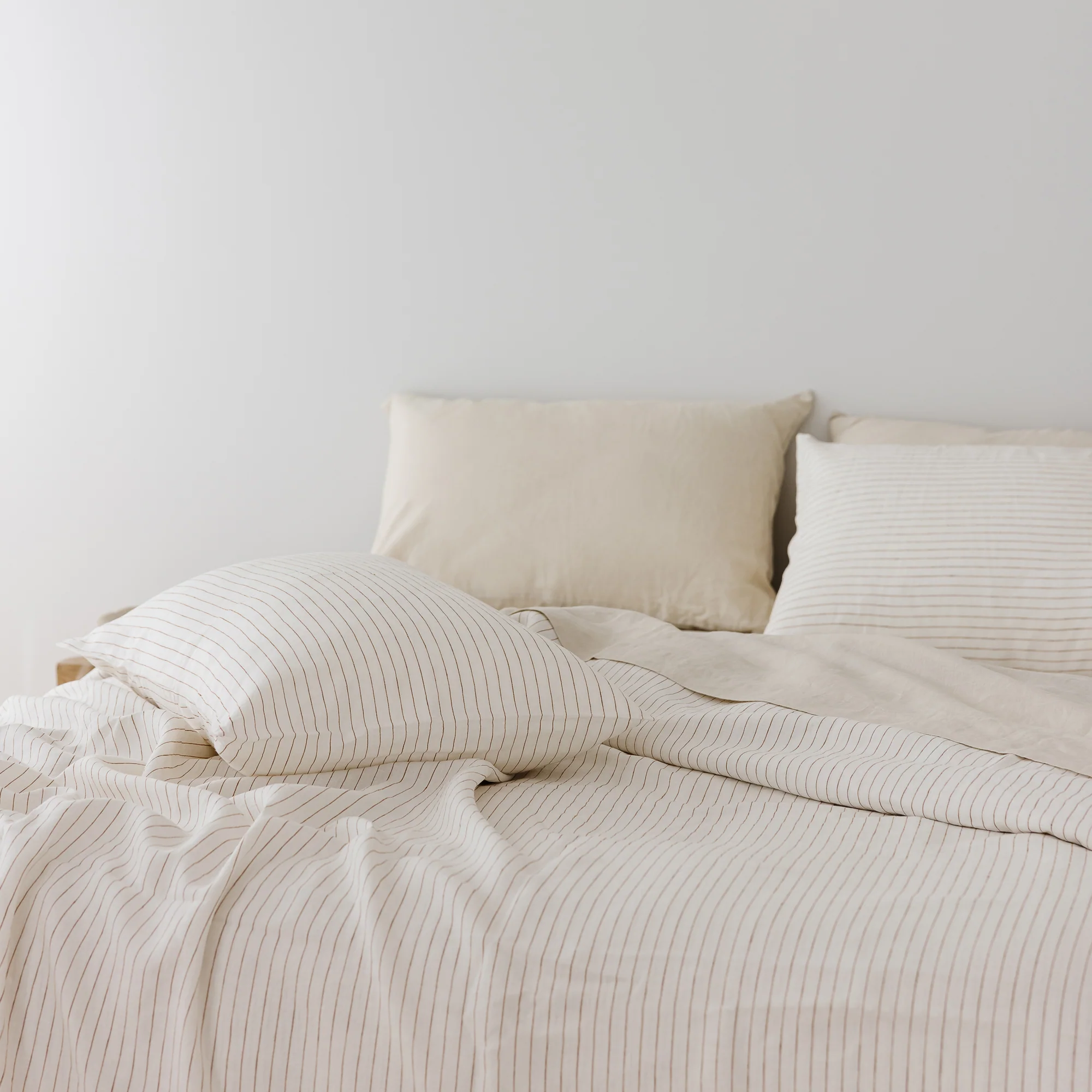 Tobacco Stripes Linen Duvet - Image 9