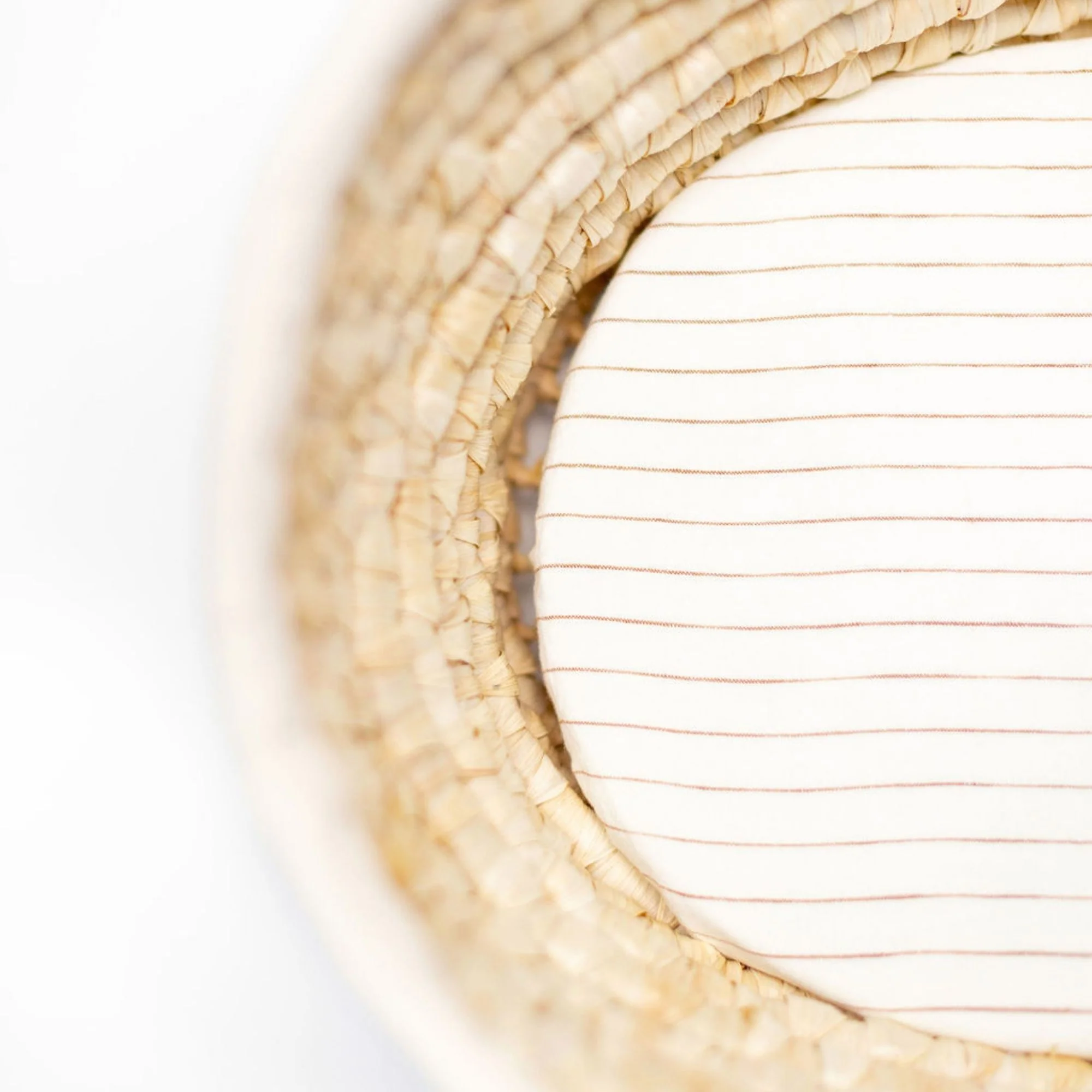 Tobacco Stripes Linen Cot/Bassinet Sheet