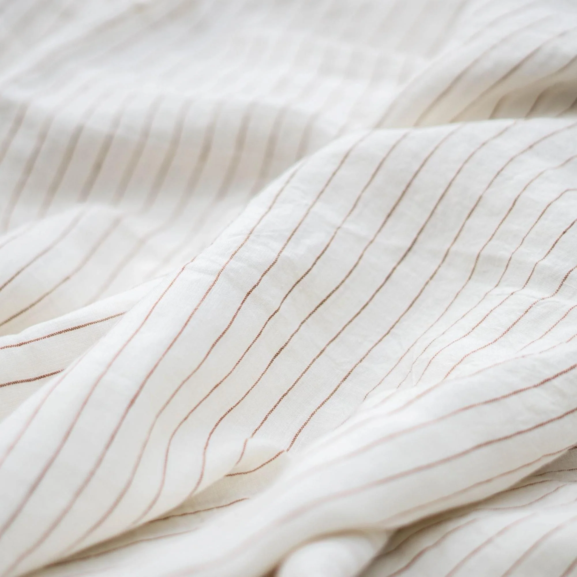 Tobacco Stripes Linen Cot/Bassinet Sheet - Image 6