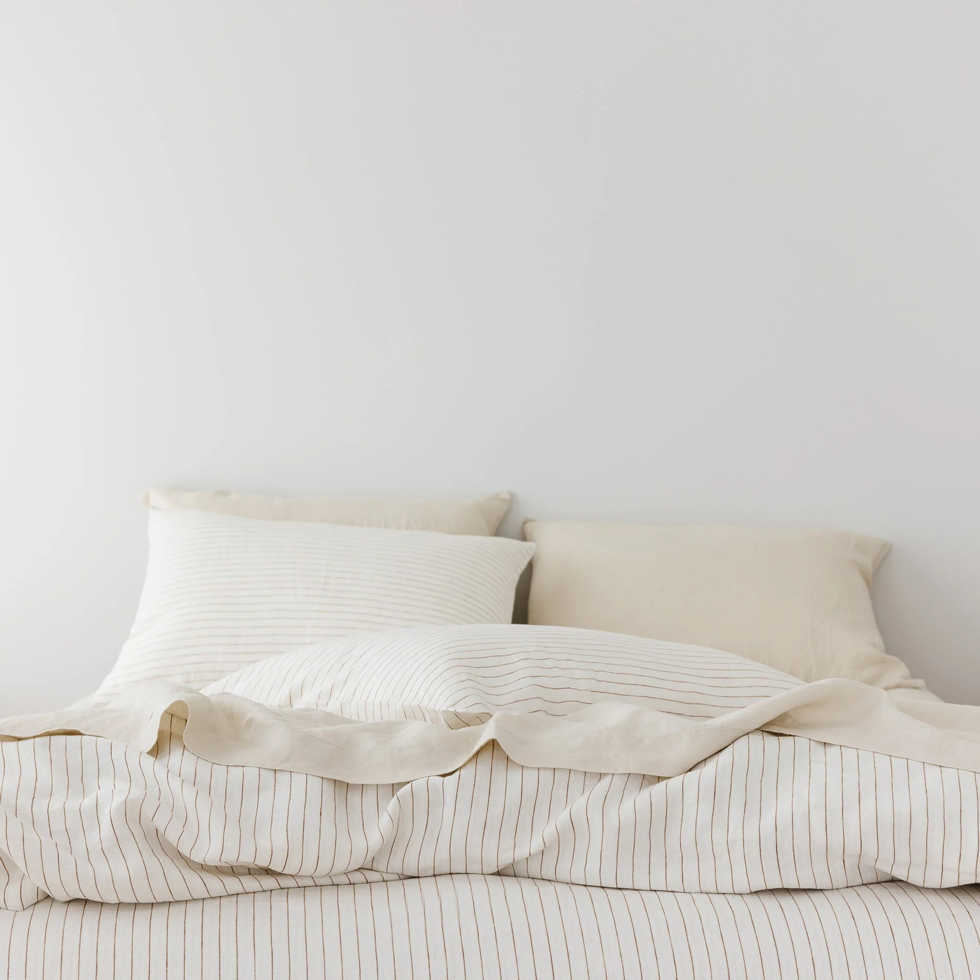 Tobacco Stripes Linen Pillowcases - Image 5